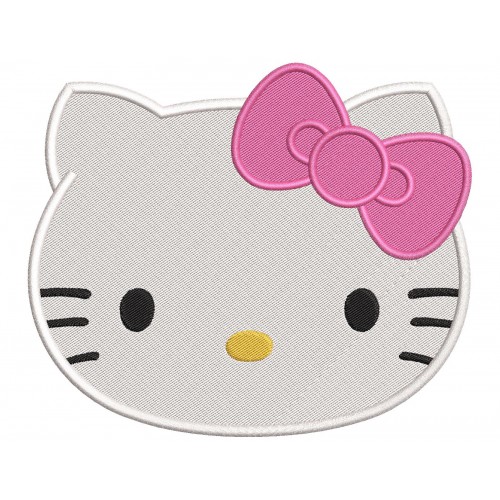 Hello Kitty Head Embroidery Design Embr