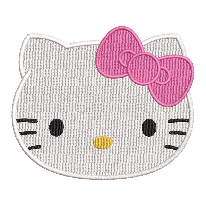 Hello Kitty Head Embroidery Design Embr