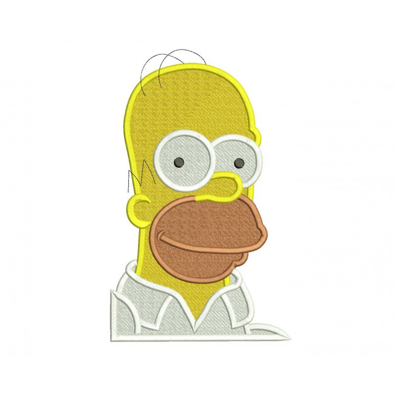 Homer Simpson Embroidery Design
