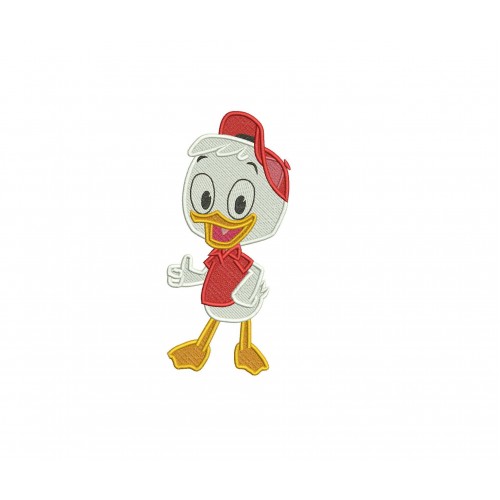 Huey Duck Ducktales Filled Stitch Embroidery Design