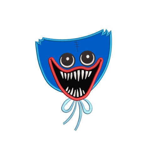 Huggy Wuggy Head Applique Design