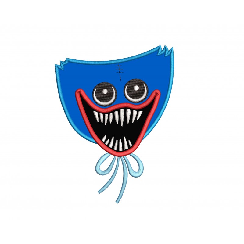 Huggy Wuggy Head Applique Design