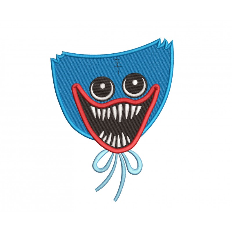 Huggy Wuggy Head Embroidery Design