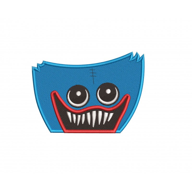 Huggy Wuggy Peeker Embroidery Design