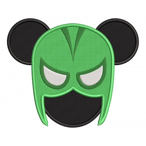 Hulk Mickey Ears Embroidery Design Embr