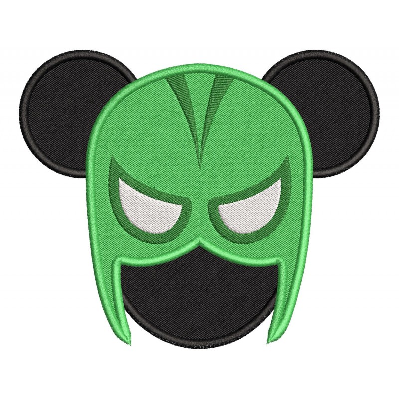Hulk Mickey Ears Embroidery Design Embr