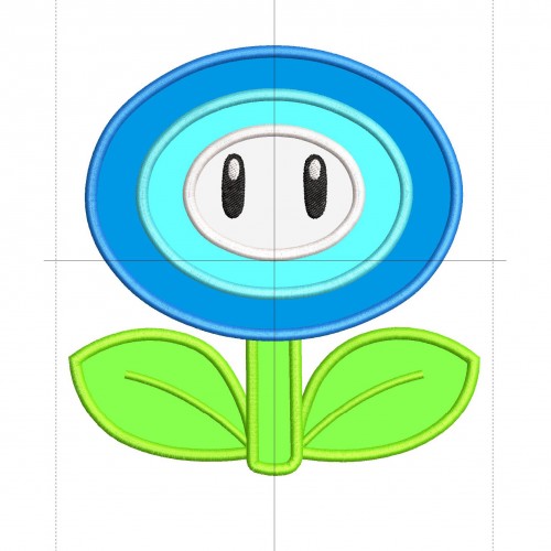 Ice Flower Super Mario Applique Design Embr