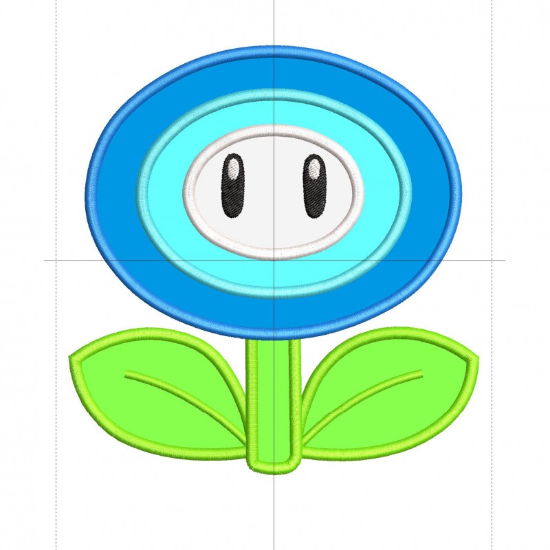Ice Flower Super Mario Applique Design Embr Ice Flower Super Mario Applique Design Embr