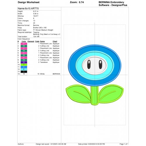 Ice Flower Super Mario Applique Design Embr Ice Flower Super Mario Applique Design Embr