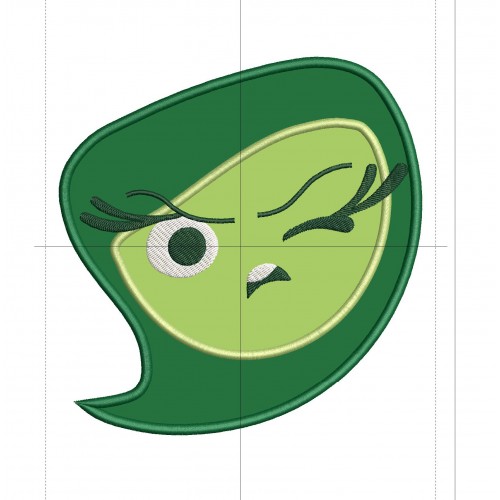 Inside Out Disgust Head Applique Design Embr