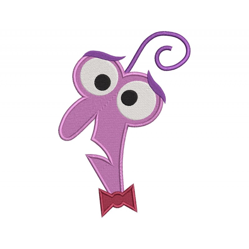 Inside Out Fear Head Embroidery Design Embr