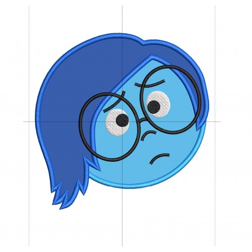 Inside Out Sadness Applique Design Embr