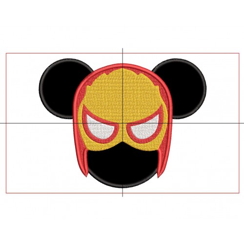Iron Man Mickey Applique Design Embr