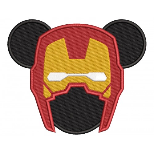 Iron Man Mickey Ears Embroidery Design Embr