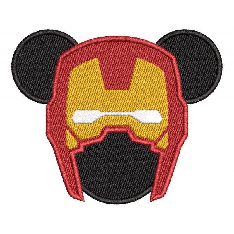 Iron Man Mickey Ears Embroidery Design Embr