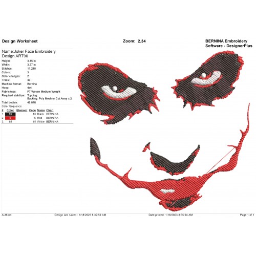 Joker Set Applique Embroidery Designs