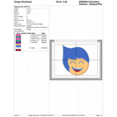 Joy Inside Out Applique Design Embr