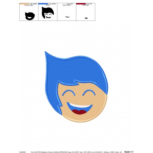 Joy Inside Out Embroidery Design Embr