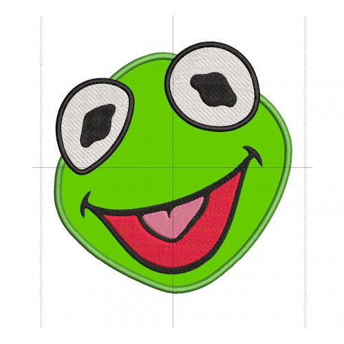 Kermit Muppet Applique Design Embr