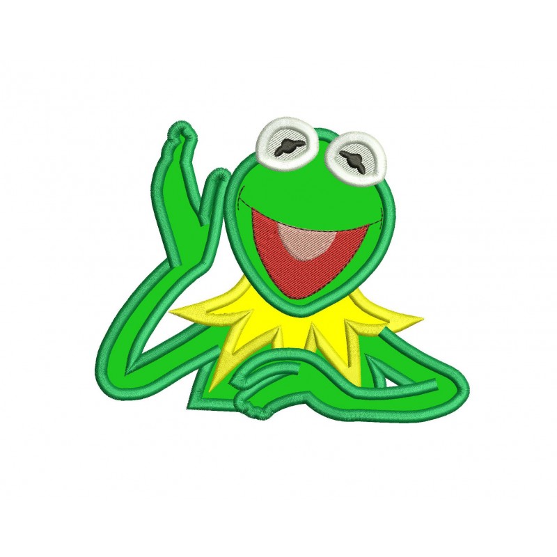 Kermit the Frog Puppet Applique Design