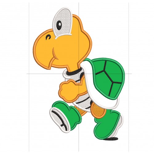 Koopa Troopa Applique Design Embr