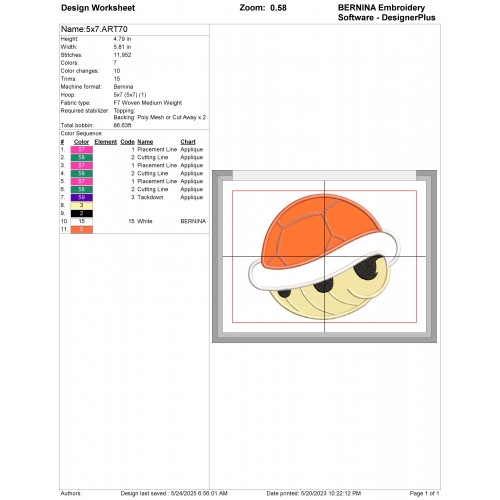 Koopa Troopa Mario Applique Design Embr
