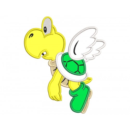 Koopa Troopa Turtle Applique Design Embr