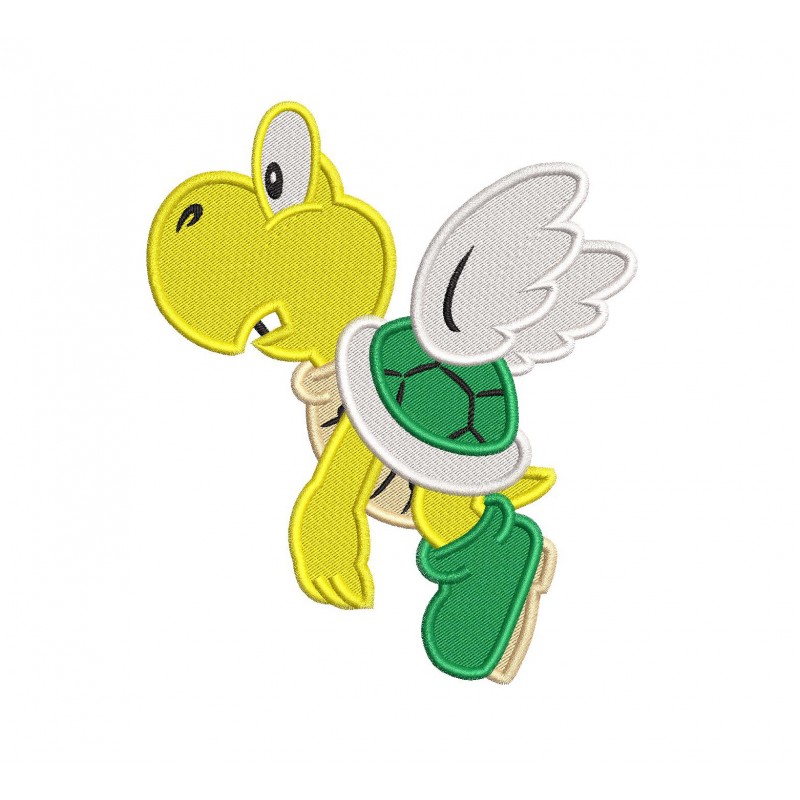 Koopa Troopa Turtle Embroidery Design Embr