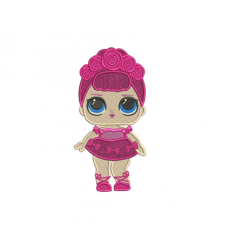 LOL Surprise Doll Sugar Queen Filled Embroidery Design