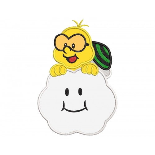 Lakitu Mario Applique Design Embr