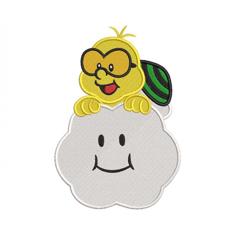 Lakitu Mario Embroidery Design Embr