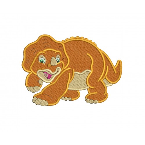 Land Before Time Cera the Dinosaur Filled Embroidery Design