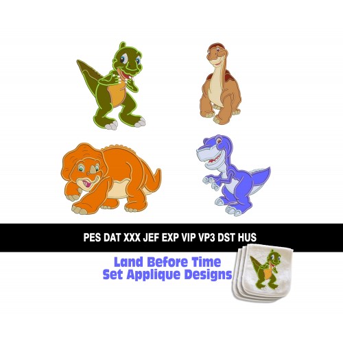 Land Before Time Set Applique Designs