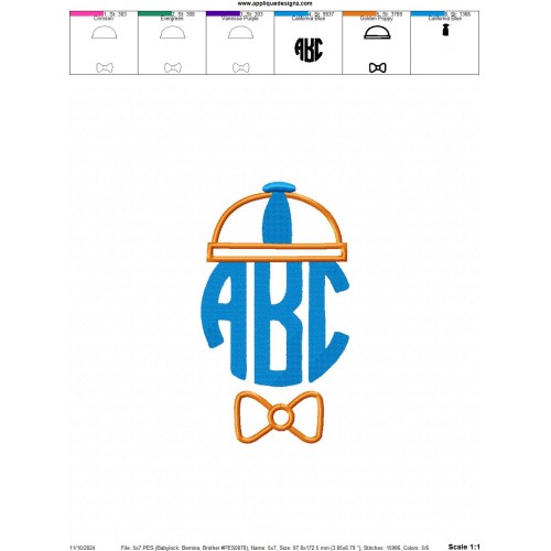 Learning with Blippi ABC Applique Design