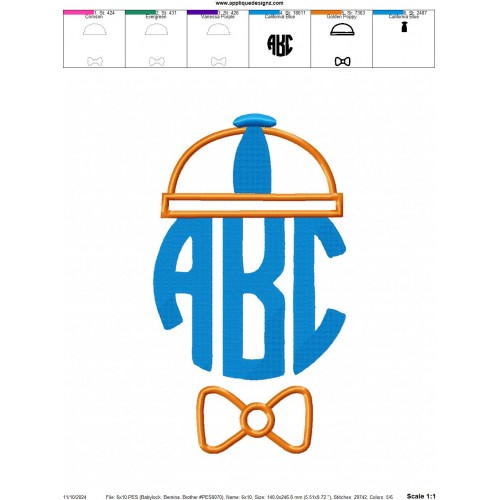 Learning with Blippi ABC Applique Design