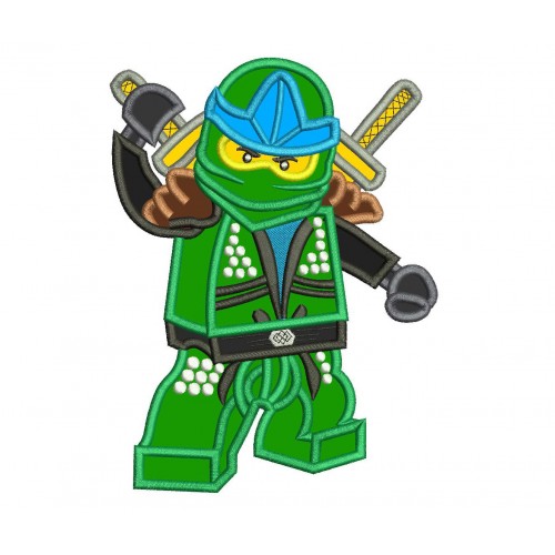 Lego Green Ninja Applique Design