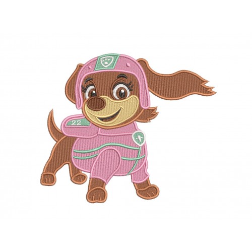 Liberty Paw Patrol Embroidery Design Filling Stitches