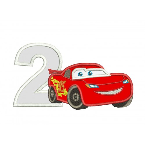 Lightning Mcqueen Birthdays 1 - 5 Applique Designs