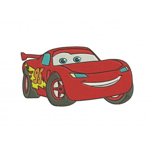 Lightning Mcqueen Disney Cars Embroidery Design