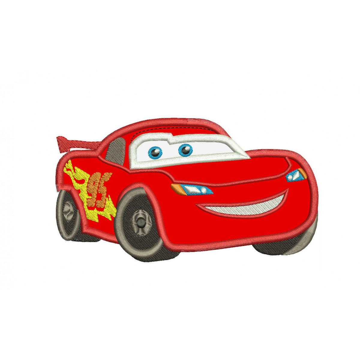 Lightning Mcqueen Embroidery Applique Design 3752