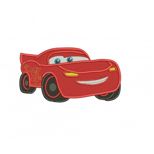 Lightning Mcqueen Fill Stitch Embroidery Design