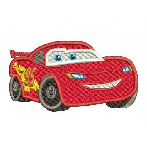 Lightning Mcqueen Filled Embroidery Design