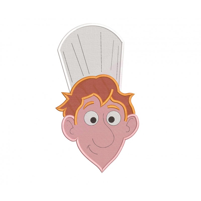 Linguini Head Filling Stitch Embroidery Design