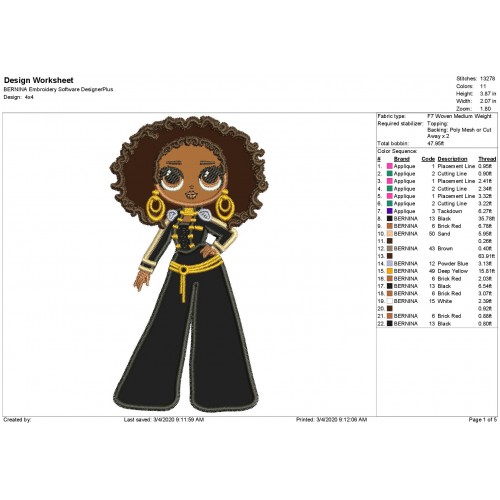 Lol Surprise Royal Bee OMG LOL Doll Applique Design