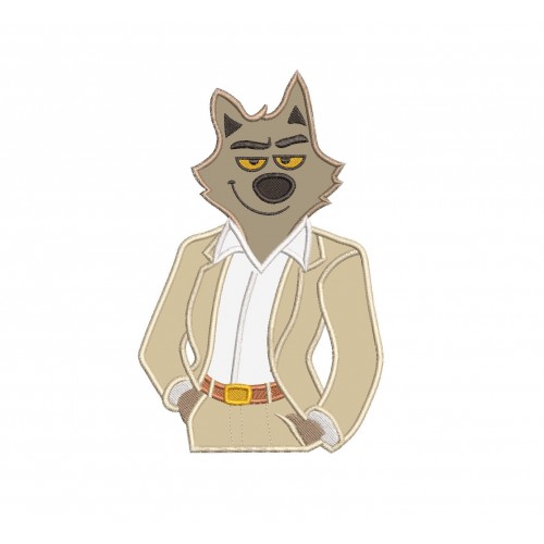 MR Wolf From The Bad Guys Applique Design