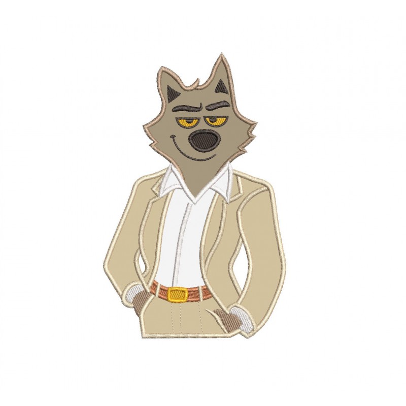 MR Wolf From The Bad Guys Applique Design