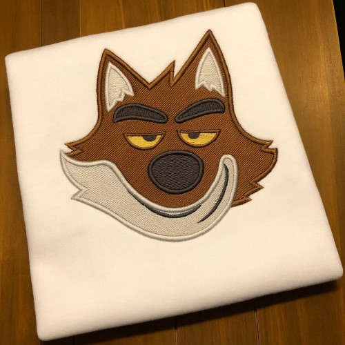 MR Wolf The Bad Guys Filled Embroidery Design