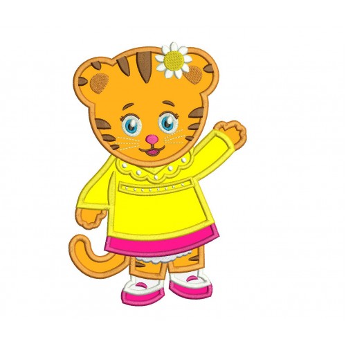 Margaret the Little Sister From Daniel Tiger Neighborhood Applique Design