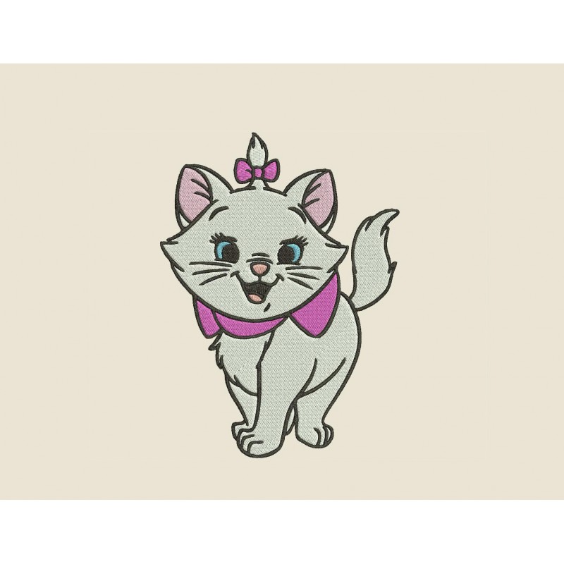 Marie Aristocats Embroidery Design