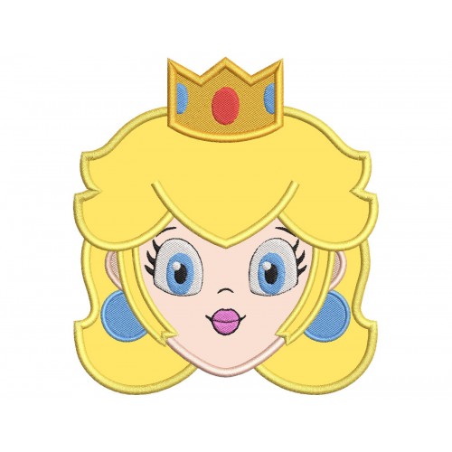 Mario Peach Princess Applique Design Embr